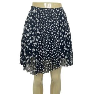 All Saints Lea Skatter Skirt Womens US Size 0, UK 4  Black/White Floral NEW $120